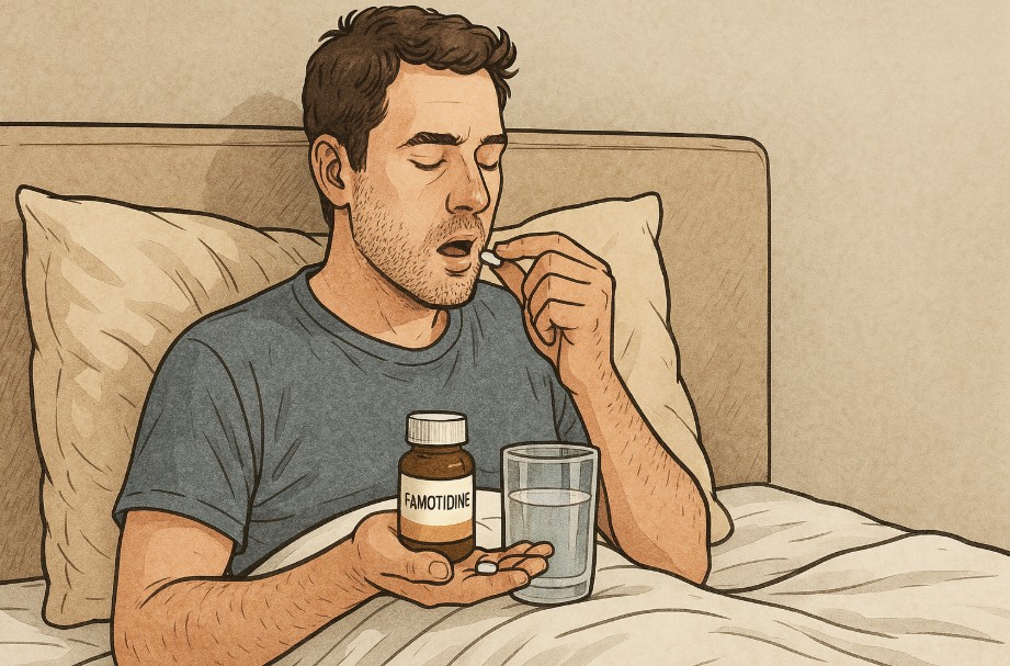 why take famotidine at night