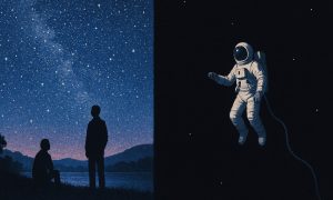 Why is the Night Sky on Earth Filled with Stars, but Not in Space Photos