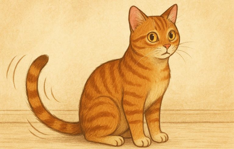 why do cats wag their tails