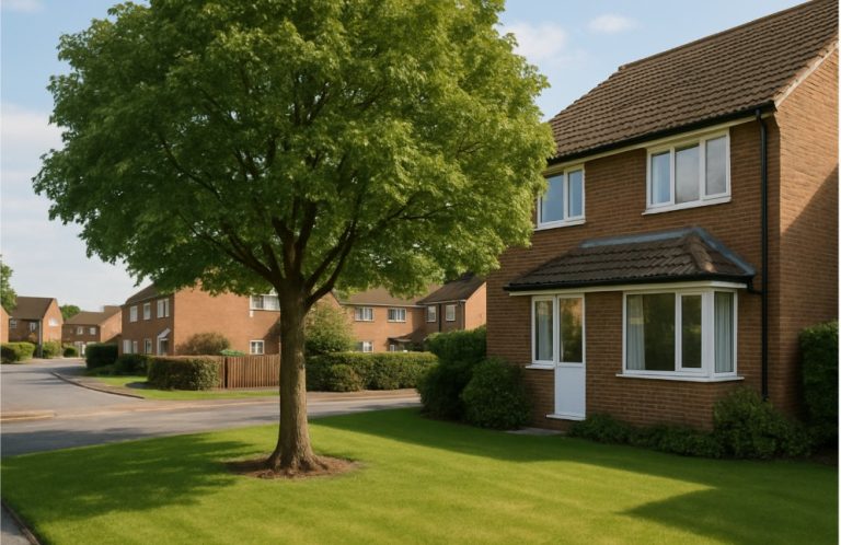 maximum height of trees near houses uk