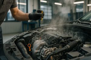 How does engine heat and fluid expansion affect transmission checks