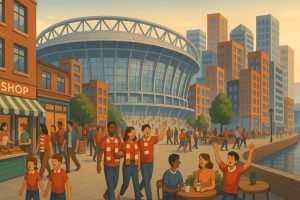 How does the stadium benefit Everton and the community