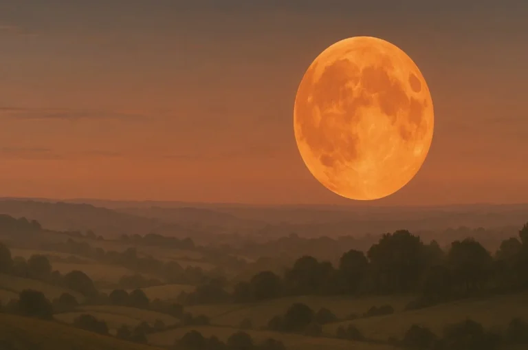 why is the moon orange